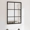 Wall Mirror Black 23.6"x15.7" Metal