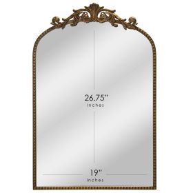 Arch Metal Wall Mirror Décor in Gold