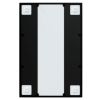 Wall Mirror Black 23.6"x15.7" Metal