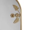 Arched Metal Floral Wall Mirror