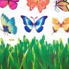 Flying Butterflies 5 - X-Large Wall Decals Stickers Appliques Home Decor