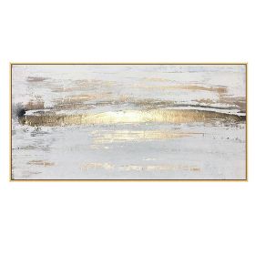 Abstract Gold Foil White Picture Canvas Painting Landscape Wall Pictures Big Posters Prints Fashion Tableaux Living Room Nordic Wall Art Decor (size: 100X150cm)