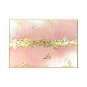 Abstract Elegant Minimalist Golden Pink Sea Poster Nordic Canvas Painting Wall Art Picture for Living Room Home Decor No Frame (size: 150X220cm)