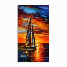 Coloring Poster Hand Painted Oil Painting Landscape For The Living Room Wall Art Home Decoration Abstract Without Frame (size: 75x150cm)