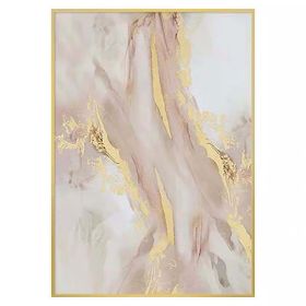 Abstract Canvas Handmade Oil Painting Pink Marble Vein on Canvas Poster Nordic Home Decor Wall Picture Bedroom Decoration (size: 150X220cm)