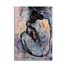 Ha's Art 100% Handmade Abstract Oil Painting Wall Art Modern Minimalist Women Picture Canvas Home Decor For Living Room Bedroom No Frame (size: 90X120cm)