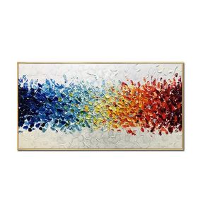 Handmade Abstract Oil Painting Top Selling Wall Art Modern Minimalist Colorful Picture Canvas Home Decor For Living Room  No Frame (size: 150X220cm)