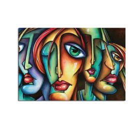 Handmade Abstract Oil Painting Wall Art Modern Figure Picture Minimalist On Canvas Home Decoration For Living Room No Frame (size: 100X150cm)