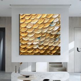 Hand Painted Oil Paintings  Abstract texture painting Home Decor Living Room Hallway Luxurious Decorative Painting (size: 90x90cm)