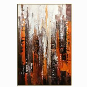 Hand Painted  Red Black White Abstract Oil Painting Minimalist Modern On Canvas Wall Art Decorative For Living Room No Frame (size: 90X120cm)