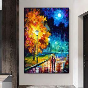 Hand Painted 3D Knife Painting Abstract Flower Oil Painting On Canvas Art Wall Adornment Pictures For Living Room Home Decor (size: 90X120cm)