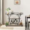 Kitchen Cart 3-Drawer Removable Storage Rack Trolley Cart with Rolling Wheels