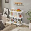 Drinks Trolley Cart with Rolling Wheels Hotel Serving Cart with Wine and Glass Holders Bar Carts